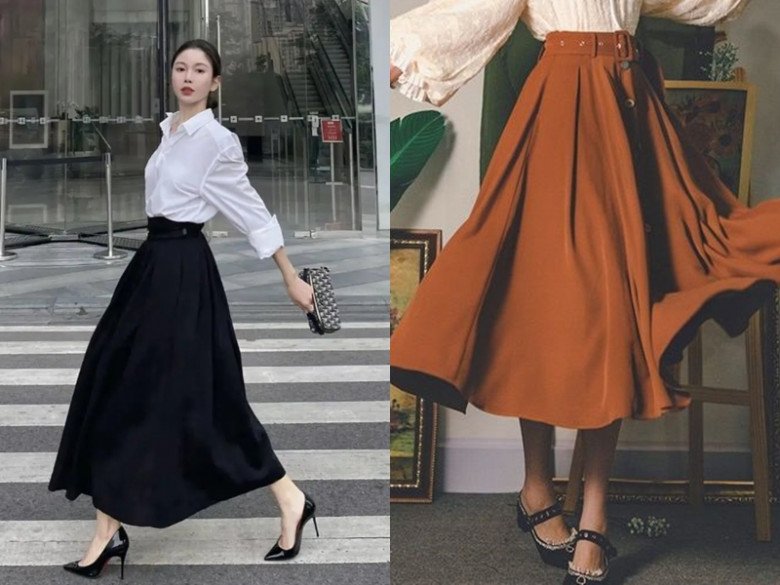 Kiểu váy &#34;nàng thơ&#34; giúp chị em công sở hóa Lưu Diệc Phi chốn văn phòng, mặc với áo nào cũng xinh - 4