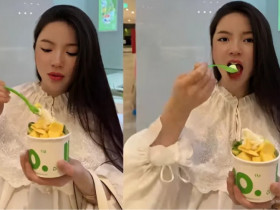 Chu Thanh Huyền cận kề ngày “nằm ổ" thưởng thức cốc kem lạnh vẫn bị netizen “nhắc nhở”