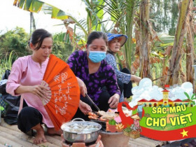 Ghé khu chợ quê giữa lòng Đồng Tháp, mới mở 2 năm nhưng hút hơn 100 ngàn lượt khách đến tham quan