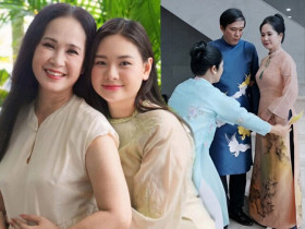 "Mẹ chồng ác có tiếng" phim giờ vàng khoe "con gái" là Hoa hậu đang mang bầu, ông xã NSƯT nịnh cả vợ lẫn ái nữ