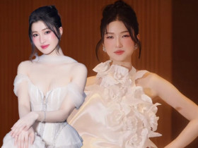 Xuất hiện em gái sinh đôi của thần tiên tỷ tỷ Phương Nhi, được diện chiếc váy trăm triệu trên sàn catwalk