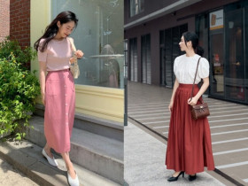 Những cô nàng theo đuổi phong cách thanh lịch mặc áo phông, sơ mi với chân váy thế nào? Họ luôn áp dụng 3 quy tắc