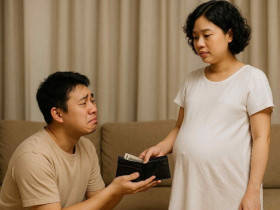 Vợ bầu đêm nào cũng rút bớt 10 nghìn từ ví chồng, đến lần thứ 21 anh đưa hết tiền lương