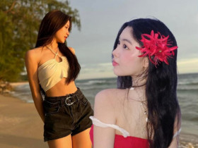 Nhan sắc ái nữ nhà sao Việt khi đi biển: Eo thon dáng mảnh, chẳng cần diện bikini vẫn sáng trưng như ngọc