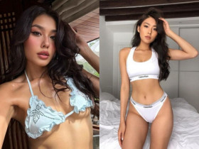Á hậu Việt 3 năm liên tiếp lọt top 100 gương mặt đẹp nhất thế giới: Visual sắc lẹm, ăn mặc gợi cảm chuẩn "thiên thần nội y"