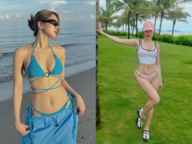 BST bikini nhỏ xíu "chặt đẹp" hội chị em độc thân của mẹ bỉm Diệp Lâm Anh, bốc lửa thế này thảo nào "trai trẻ" mê tít