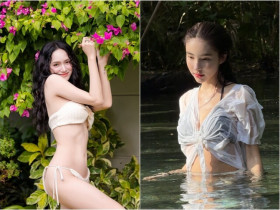 "Nữ thần chuyển giới" gây choáng váng với body chuẩn mẫu, eo bé xíu khó tin làm cho mỹ nam kém 3 tuổi mê tít