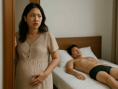 Bầu bí mệt mỏi, tôi tranh thủ về nhà nghỉ trưa thì sững sờ trước cảnh tượng trong phòng ngủ