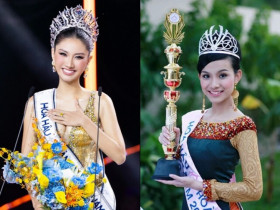 Sự giống nhau đến kỳ lạ của Tân Hoa hậu Nguyễn Hoàng Phương Linh với Hoa hậu Hoàn Vũ Việt Nam đầu tiên