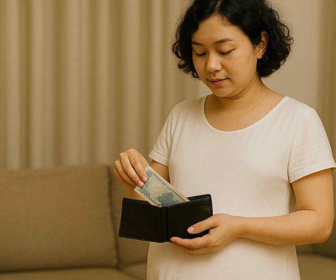 Vợ bầu đêm nào cũng rút bớt 10 nghìn từ ví chồng, đến lần thứ 21 anh đưa hết tiền lương - 1