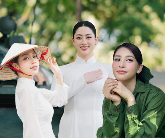 Điểm danh những nàng hậu mừng đại lễ 30/4 - 1/5 với những bộ trang phục giản dị mà hết sức ý nghĩa - 1