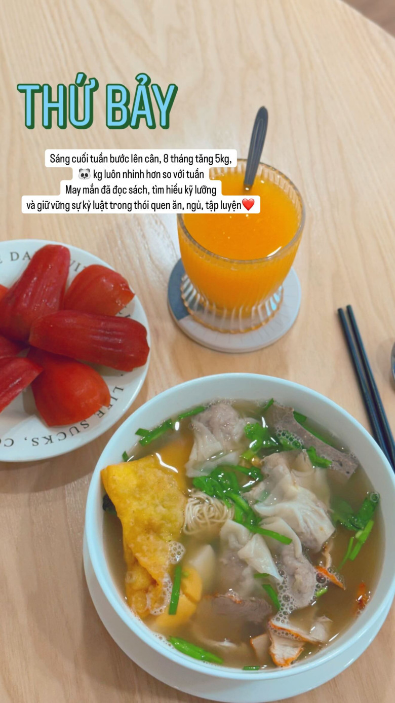 Soi bữa ăn trước và sau sinh của Mai Ngọc, đầy đủ món ngon nhưng luôn theo công thức "1 nước - 1 mốc giờ" giữ dáng đẹp - 6