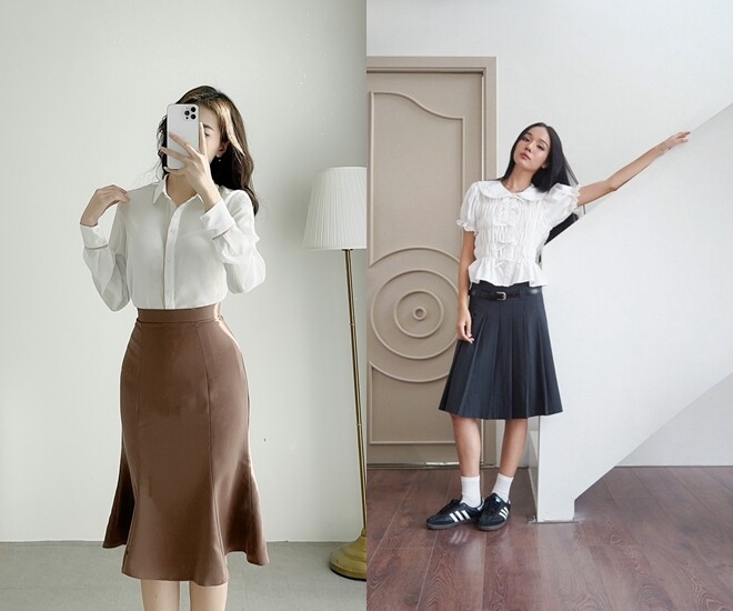 8 kiểu phối đồ với chân váy lửng giúp hội “ba mét bẻ đôi” trông cao ráo, thon gọn như idol Hàn - 1