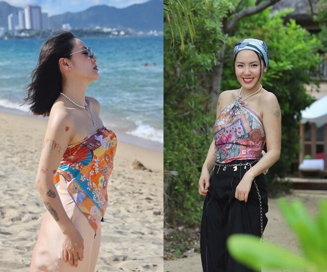 Không cần bikini, mỹ nhân Việt “chơi lớn” quấn khăn thành áo: Phương Linh biến hóa 7749 kiểu, sexy khó rời mắt - 1