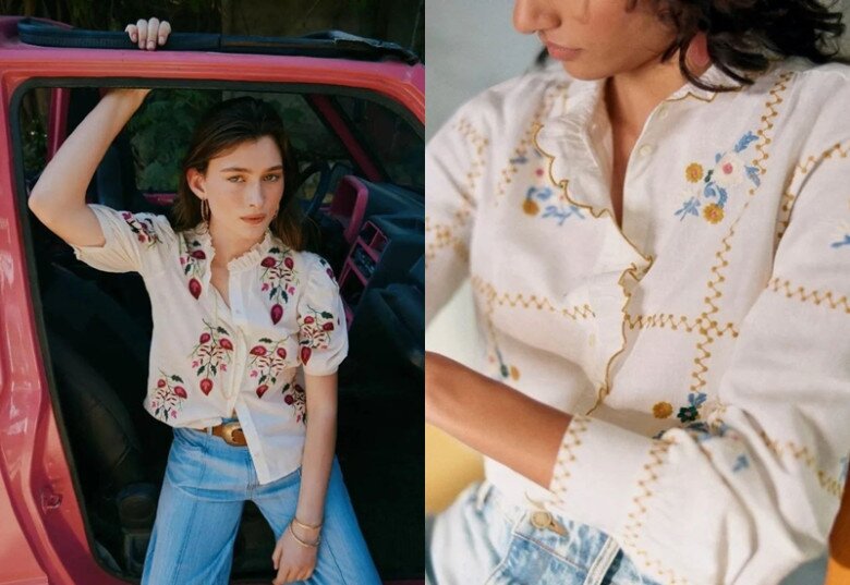 Không phải sơ mi trắng hay kẻ sọc, hội nàng thơ nên thay thế bằng 3 kiểu sơ mi này để "hack" tuổi - 9