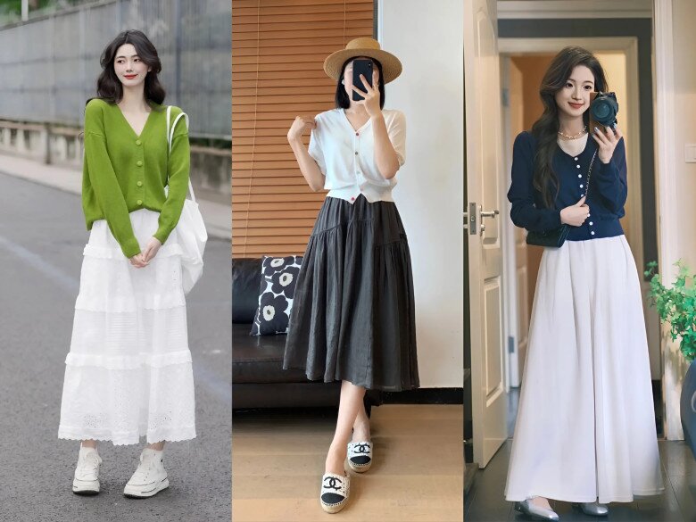 Mẫu áo tưởng chỉ dành cho mùa lạnh bất ngờ gây sốt ngày hè: "Vũ khí" hack tuổi, tăng vẻ dịu dàng và thanh lịch - 9