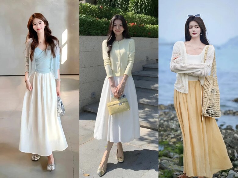 Mẫu áo tưởng chỉ dành cho mùa lạnh bất ngờ gây sốt ngày hè: "Vũ khí" hack tuổi, tăng vẻ dịu dàng và thanh lịch - 8