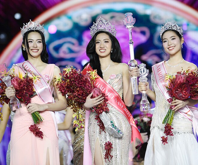 Đọ nhan sắc đời thường của Top 3 Hoa hậu Việt Nam 2024, có khác khi đăng quang? - 1