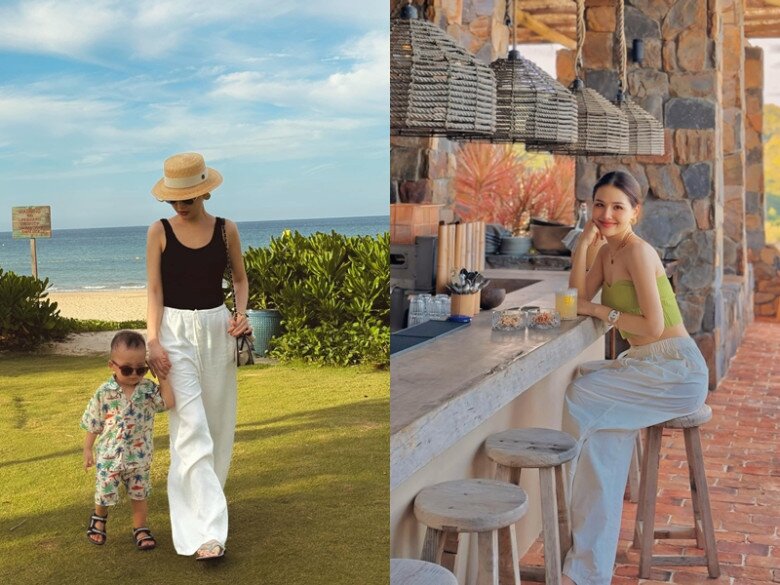 Đi biển không mặc bikini, &#34;dâu hào môn&#34; Phanh Lee lên đồ chứng minh khí chất chuẩn phu nhân hào môn - 6
