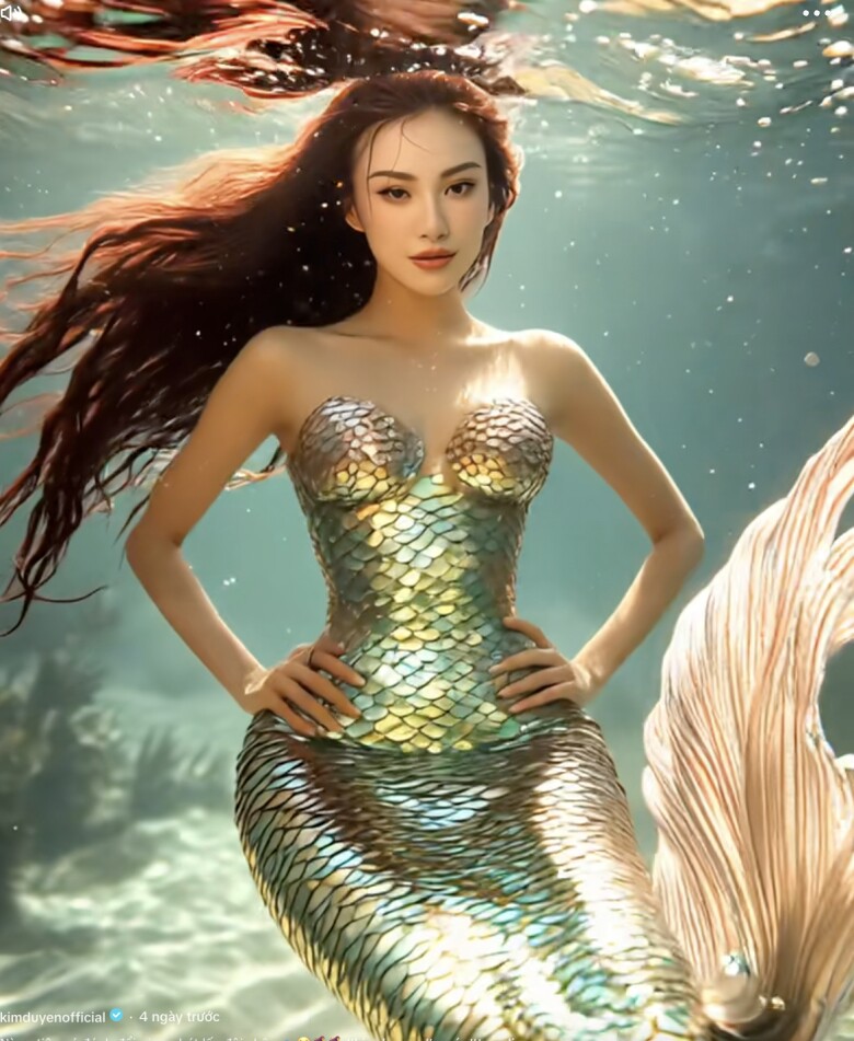 Cộng đồng mạng rủ nhau &#34;hóa&#34; tiên cá bằng AI, ngụp lặn dưới nước nhưng visual vẫn ngời ngời, chị em lưu ngay cách để &#34;đu trend&#34; - 4
