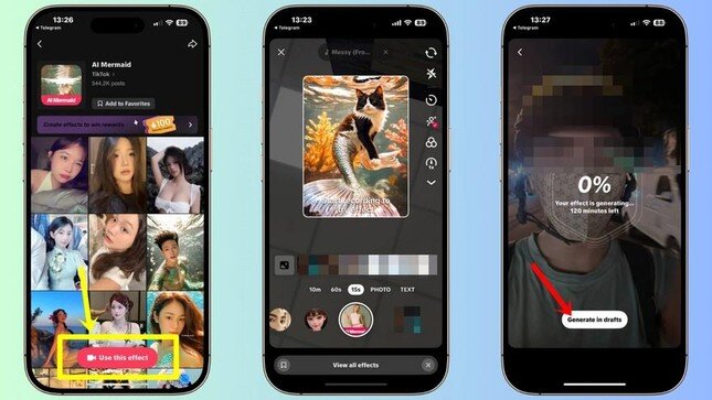 Cộng đồng mạng rủ nhau &#34;hóa&#34; tiên cá bằng AI, ngụp lặn dưới nước nhưng visual vẫn ngời ngời, chị em lưu ngay cách để &#34;đu trend&#34; - 7