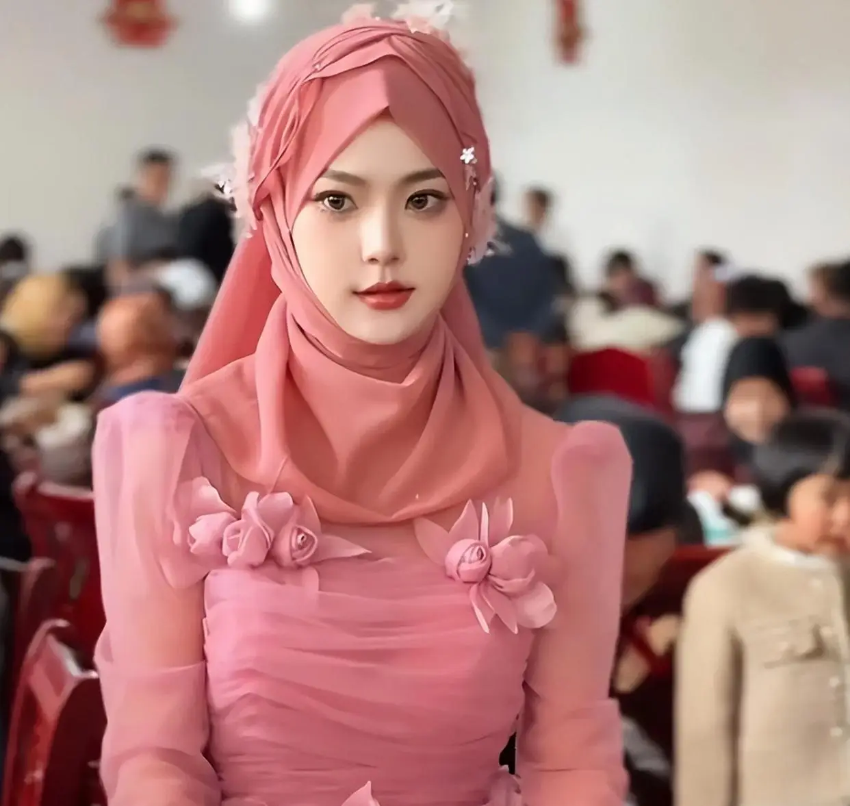 Đám cưới dậy sóng vì cô dâu đẹp đến mức bị nghi là AI, nhìn ảnh mặt mộc mà ngỡ ngàng - 3