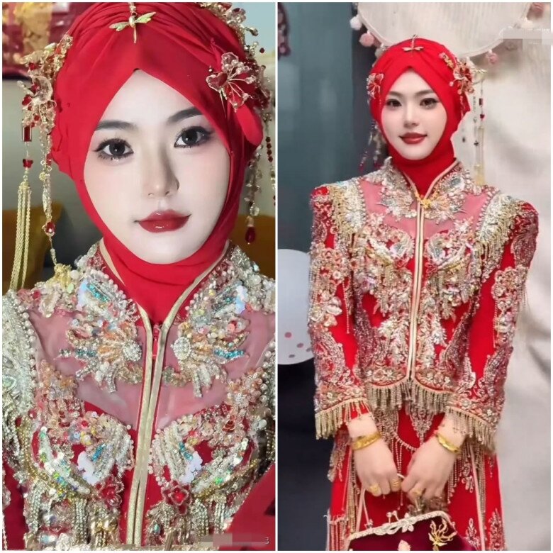 Đám cưới dậy sóng vì cô dâu đẹp đến mức bị nghi là AI, nhìn ảnh mặt mộc mà ngỡ ngàng - 7