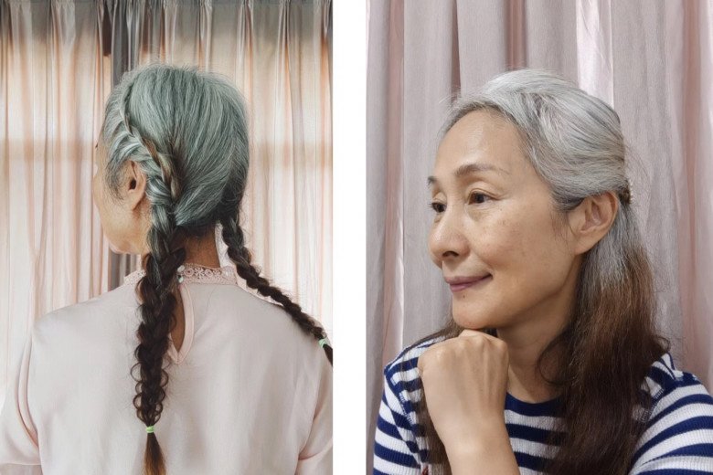 &#34;Cụ bà&#34; 68 tuổi tóc bạc phơ vẫn giữ đam mê như gái trẻ, khi xanh khi hồng &#34;chất chơi&#34; - 3