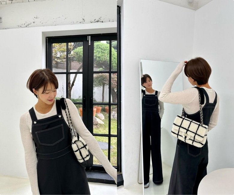 3 combo thời trang thu - đông phụ nữ Hàn rất yêu: Len dệt kim, áo gi-lê và quần bò treo lên ngôi - 8