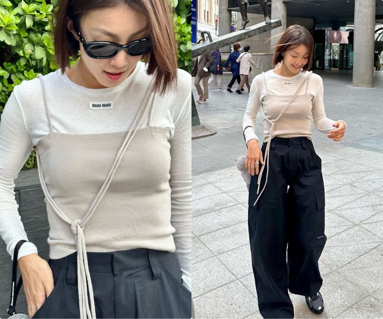 3 combo thời trang thu - đông phụ nữ Hàn rất yêu: Len dệt kim, áo gi-lê và quần bò treo lên ngôi - 9