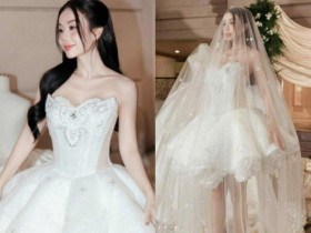 Cindy Lư chọn váy cưới ngắn cho hôn lễ với Đạt G