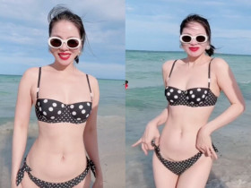 Lệ Quyên mặc bikini nhỏ xíu khoe vòng eo 59 cm khiến netizen "chao đảo", body bỏ quên tuổi tác là đây!