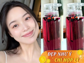 Bỏ uống trà sữa, cô gái học mẹ uống loại nước đỏ ngầu giúp tái sinh làn da "cú đêm" căng mịn như đi spa mỗi ngày