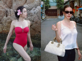 "Hoa hậu thơm nhất Việt Nam" 49 tuổi thả dáng với bikini khoe body nuột nà, đứng cạnh con gái như hai chị em