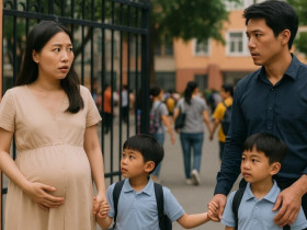 Vác bụng bầu đưa con nhập học, tôi chết lặng khi gặp chồng cũ ngay cổng trường