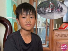 Khoảnh khắc lao xuống kênh nước cứu cháu bé 5 tuổi của "người hùng nhí" học lớp 6