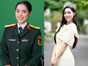 Gu ăn mặc của Á hậu Việt Nam là Thiếu úy quân đội: Thanh lịch, chuẩn mực và đậm dấu ấn nữ quân nhân đáng tự hào