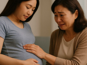 Gặp mẹ chồng cũ đi cầu cháu, tôi ôm bụng bầu đến chào hỏi khiến bác sững sờ
