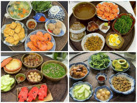 Nàng dâu số hưởng, thường được mẹ chồng gửi đồ cho, khoe hơn 20 mâm cơm đậm vị nhà nhìn mà thèm