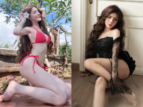 Hot girl tên lạ được ví như búp bê, là "con gái" của danh ca Ngọc Sơn, 33 tuổi toàn mặc táo bạo khoe "núi đôi" cực phẩm