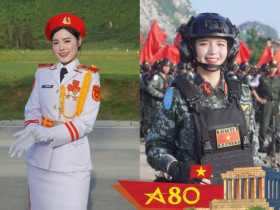 Loạt bóng hồng là "cực phẩm quân đội" tham gia A80, toàn "hoa đã có chủ", sắc vóc đẹp phát mê