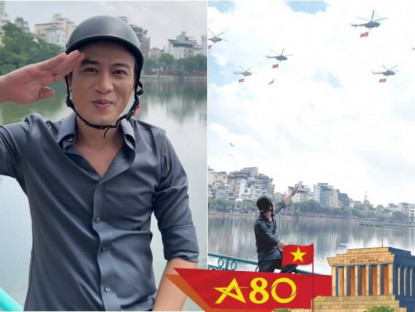 Doãn Quốc Đam đang quay vội bỏ đoàn ngắm dàn trực thăng diễn tập A80, Thu Quỳnh trầm trồ: "Sĩ hết đời"