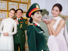 Hoa, á hậu là "con nhà nòi" tại A80: Thừa hưởng gen trội từ phụ huynh quân nhân, sớm thành mỹ nhân với chiều cao khủng