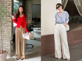 Mặc quần ống rộng mùa Thu Đông, chị em cứ áp dụng công thức "3-3-3" tránh dìm dáng và không lo quê mùa