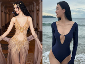Á hậu Việt là "búp bê sống" tựa Cổ Lực Na Trát, chăm diện đồ hở bạo khoe dáng phồn thực đẹp "ná thở"