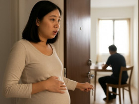 Bầu bí nên buổi trưa về nhà ngủ, tôi đứng sững khi thấy cảnh chồng sau cánh cửa
