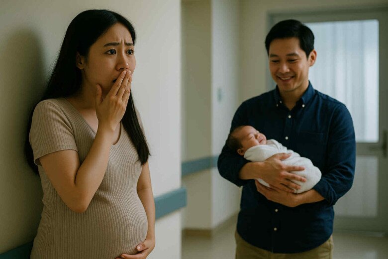 Chồng báo đi vắng mấy ngày, tôi vào viện thăm bạn thân thì thấy anh đang bế đứa trẻ vừa sinh - 1