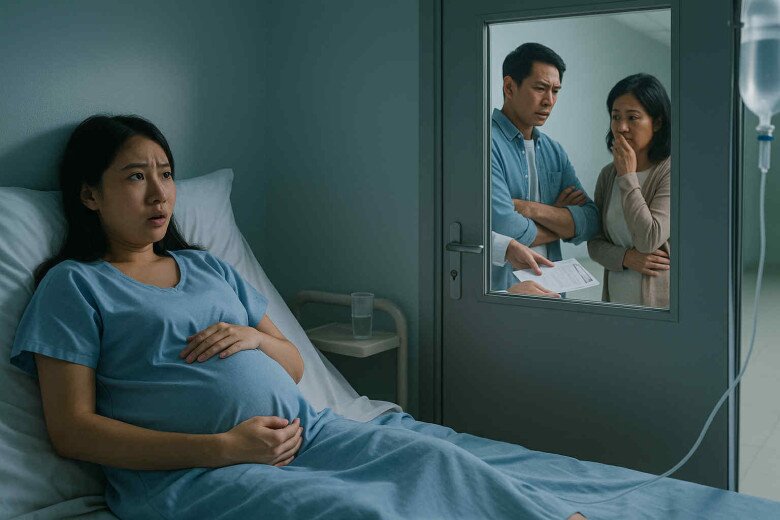 Đang nằm viện chờ sinh, tôi sững sờ khi nghe y tá thì thầm bên ngoài cửa phòng - 1