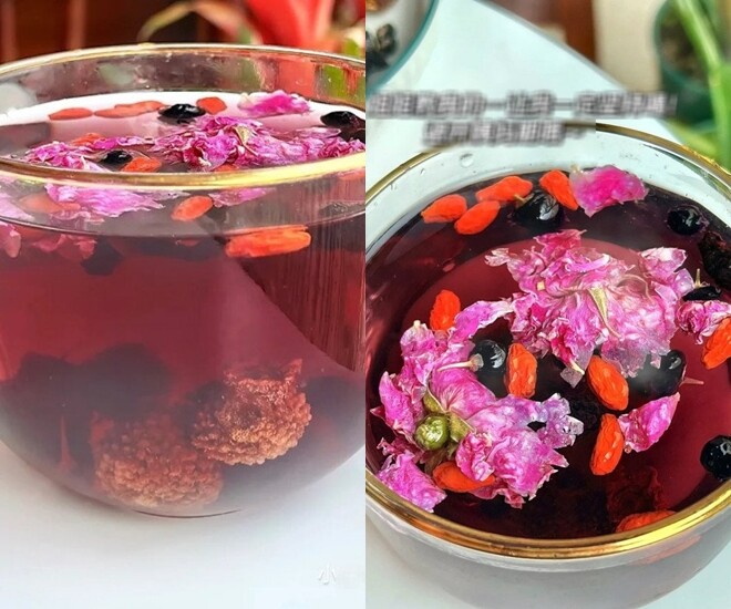 Bỏ uống trà sữa, cô gái học mẹ uống loại nước đỏ ngầu giúp tái sinh làn da &#34;cú đêm&#34; căng mịn như đi spa mỗi ngày - 1