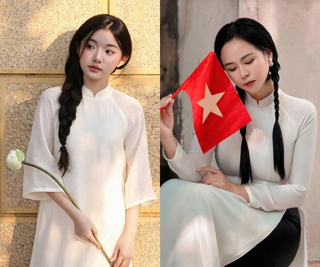 Những kiểu tóc đẹp để phối cùng áo dài khi chụp ảnh 2/9, tôn lên ngũ quan hài hòa lại giúp chị em &#34;hack&#34; tuổi - 5